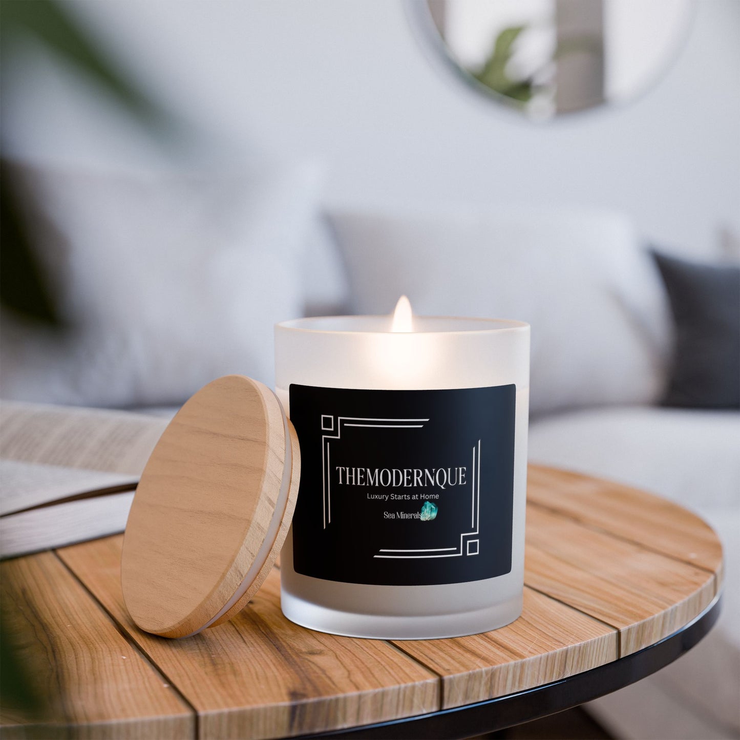 Luxury Apple Harvest Scented Candle - 11oz Frosted Glass Jar