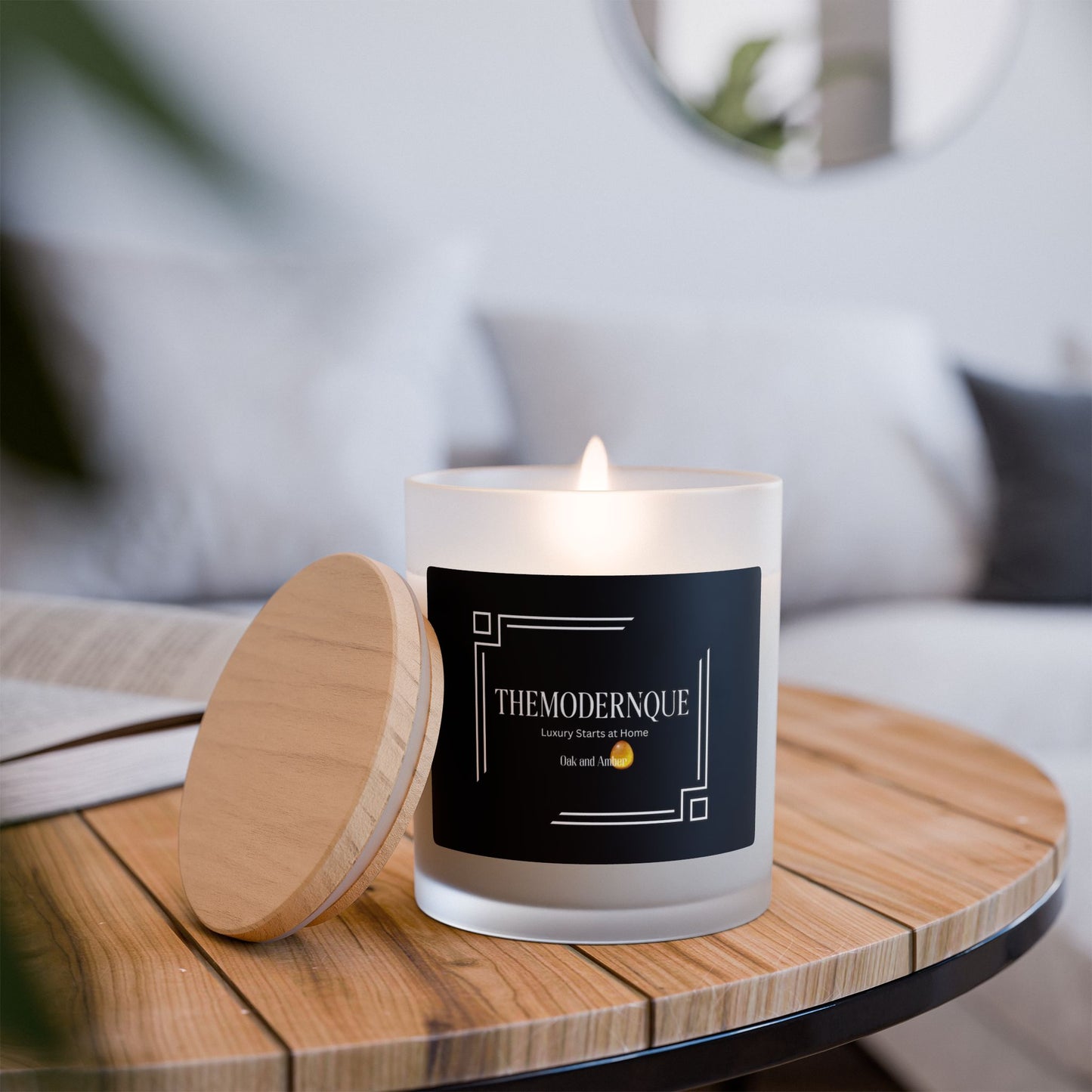 Luxury Apple Harvest Scented Candle - 11oz Frosted Glass Jar