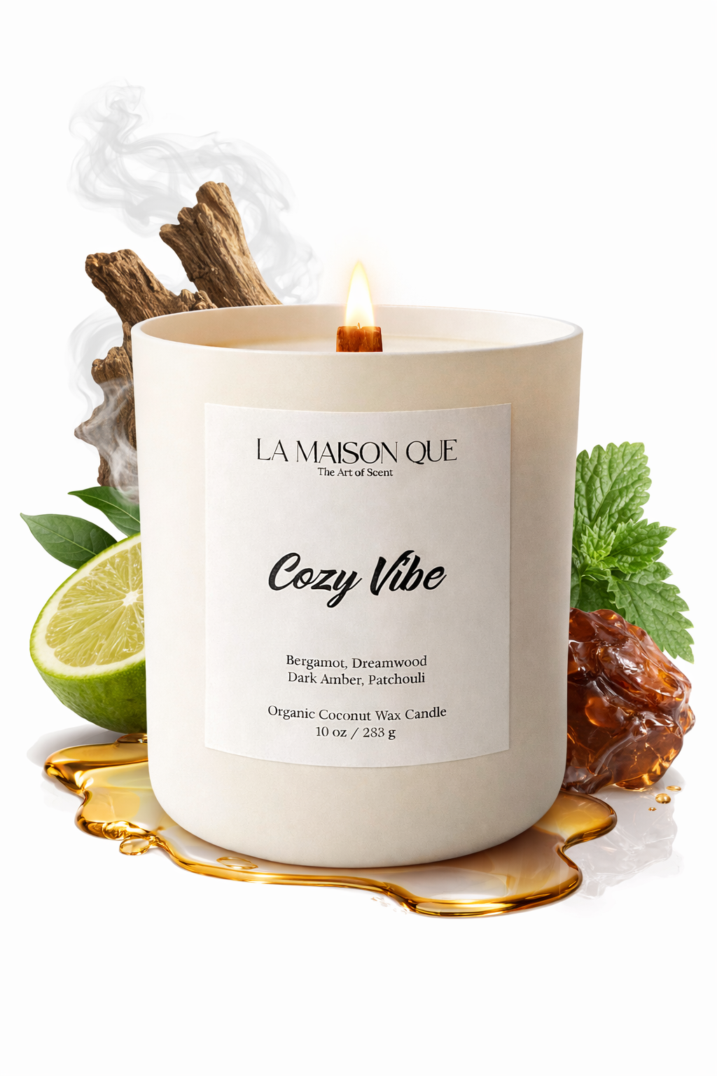 Cozy Vibe Signature Candle - 11oz Matte Cream Vessel